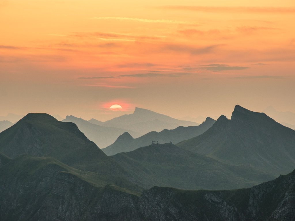 Sonnenaufgang in den Damülser Bergen