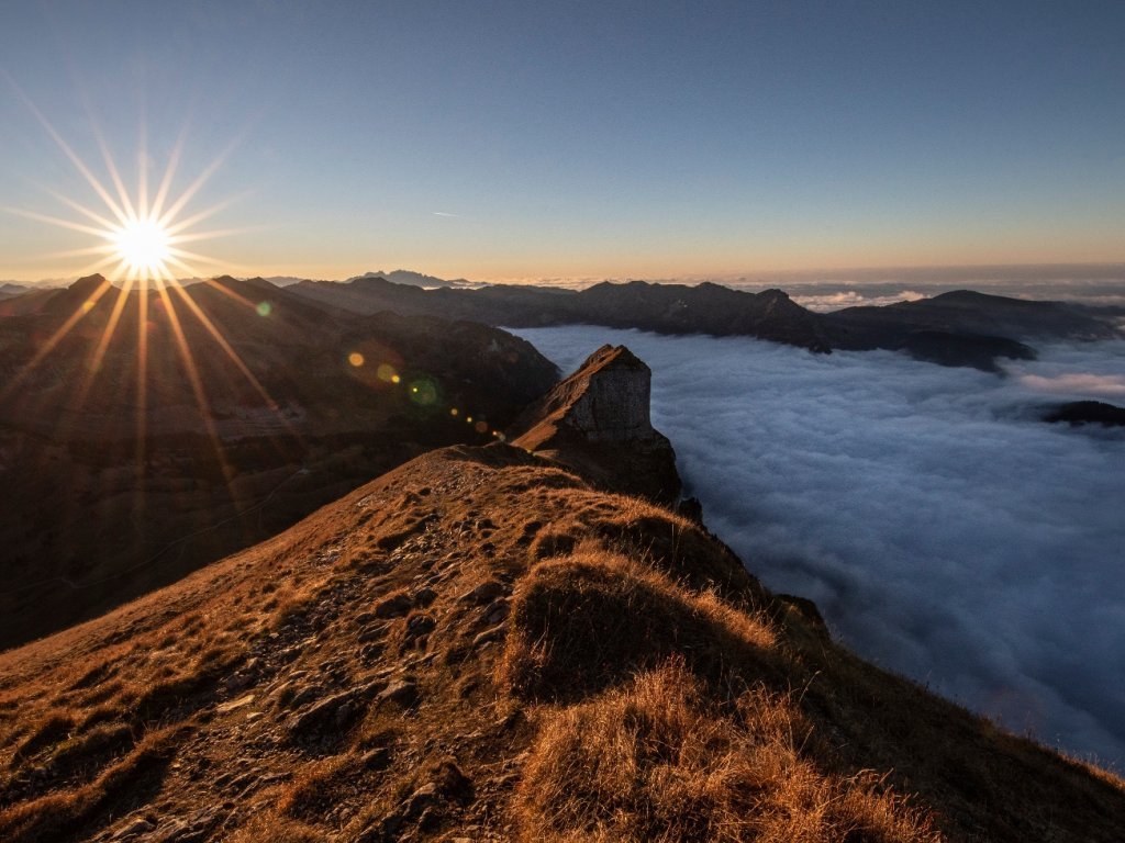 Sonnenuntergang auf der Kanisfluh