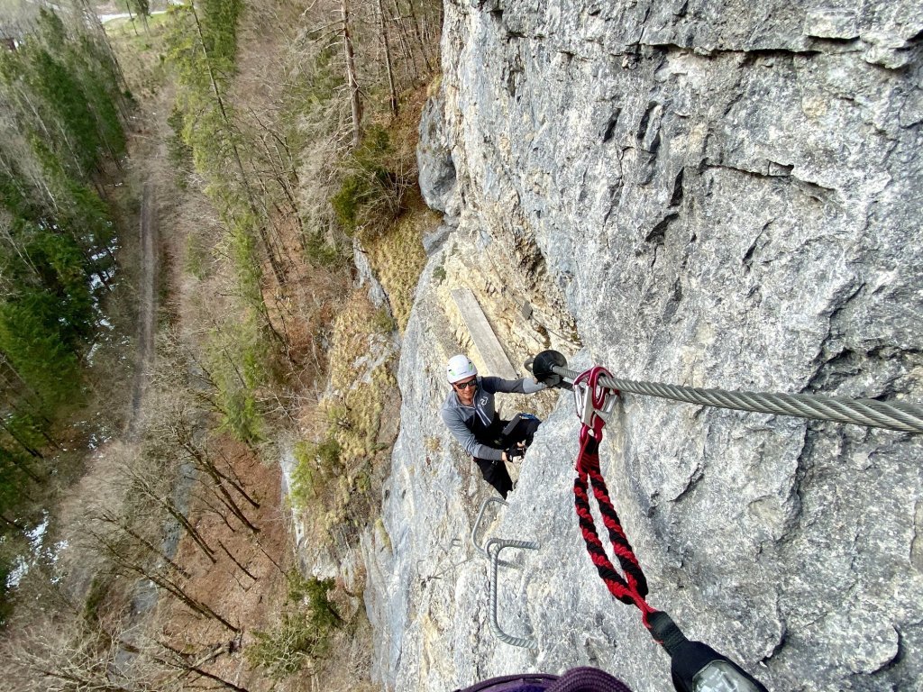 Steighilfen beim Wälder Klettersteig in Schnepfau