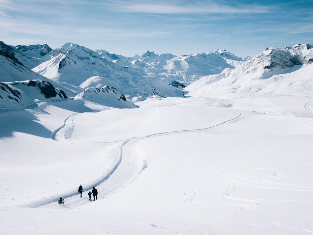 Winterwandern am Rüfikopf SchneeflockenPanoramaWeg