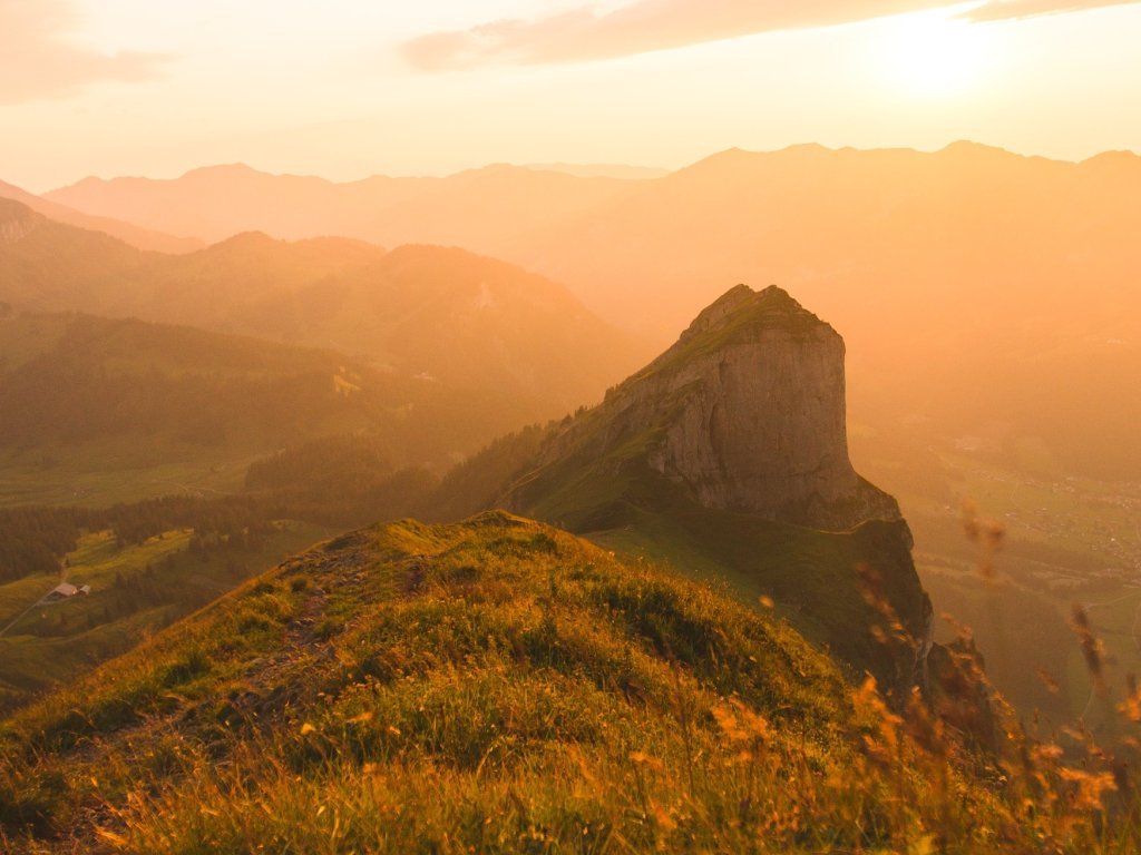 Hoher Stoß, Kanisfluh bei Sonnenuntergang